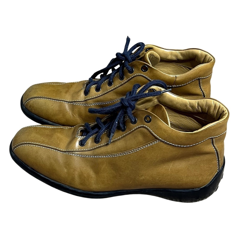 TOD'S LEWIS BROWN LEATHER  LACE UP ANKLE MEN'S‎ BOOTS SIZE 8.5